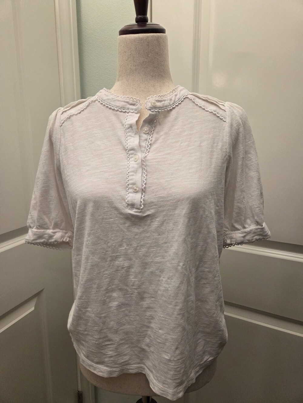 Boden White Women's Blouse With Shave Detail Size M